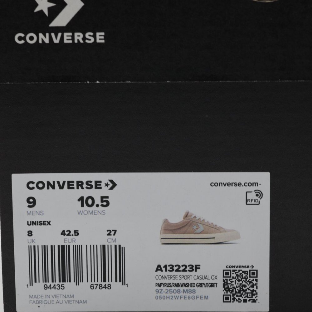 Converse Unisex Everyday Sport Casual Skateboarding Canvas Shoes Gray Size 9 - Picture 11 of 11
